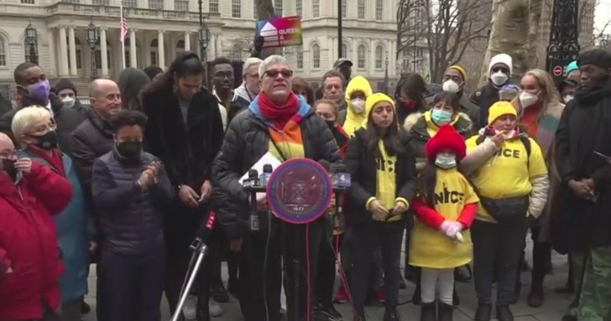 Protesters rally outside City Hall to call for removal of 3 Adams ...