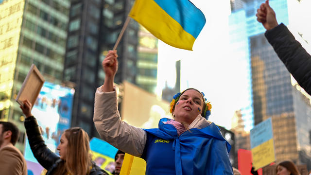 Rally In Support Of Ukraine Held In New York City 