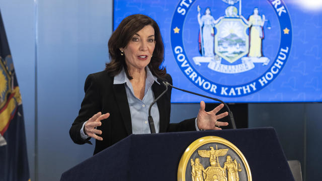 Governor Kathy Hochul speaks during announcement for the 