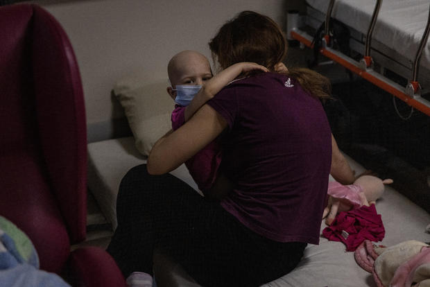 Patients At Children's Hospital In Kyiv Shelter Amid Russian Invasion Of Ukraine 