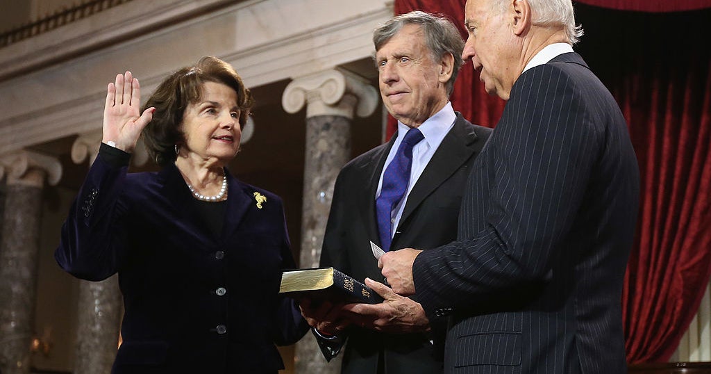 Photo of Sen. Dianne Feinstein away from Washington due to