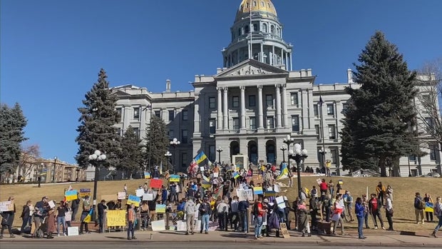 protest against war in ukraine at co capitol