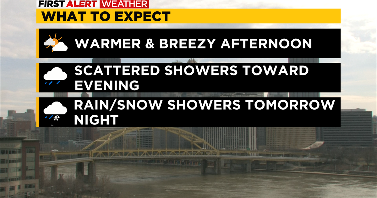 Pittsburgh Weather: Few Showers Possible Later Tuesday - CBS Pittsburgh