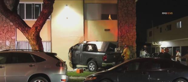 Child Critically Hurt After Truck Slams Through Wall Of Long Beach Apartment Building 