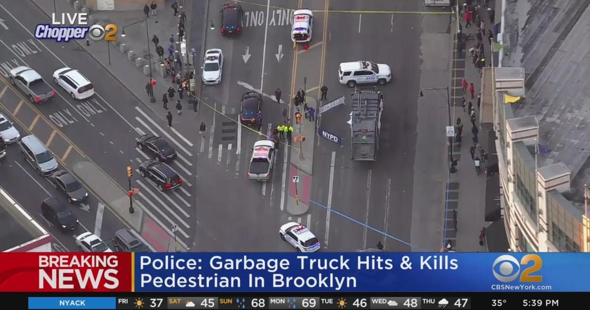 Police: Garbage truck hits, kills pedestrian in Brooklyn - CBS New York