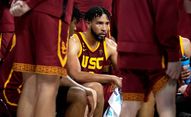 UCLA Bruins defeated the USC Trojans 75-68 during a NCAA basketball game at Pauley Pavilion in Los Angeles. 