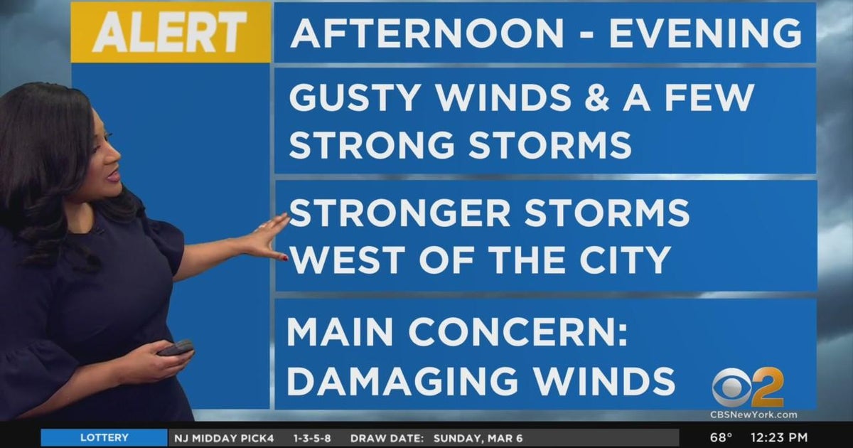 First Alert Weather: Thunderstorms tonight - CBS New York
