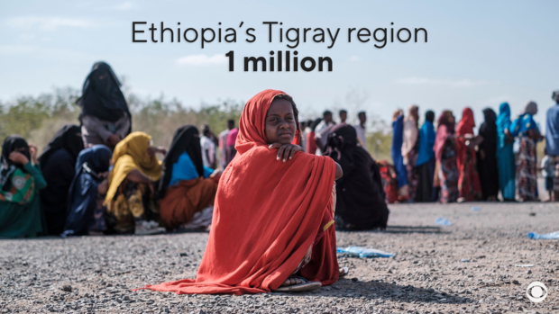 Displaced people in Tigray 