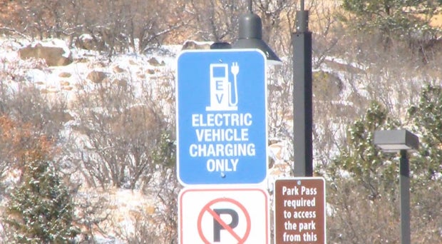 electric vehicle charging sign 