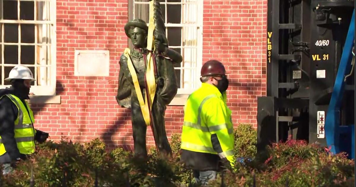 Confederate 'Talbot Boys' Statue Removed From Courthouse For Relocation -  CBS Baltimore