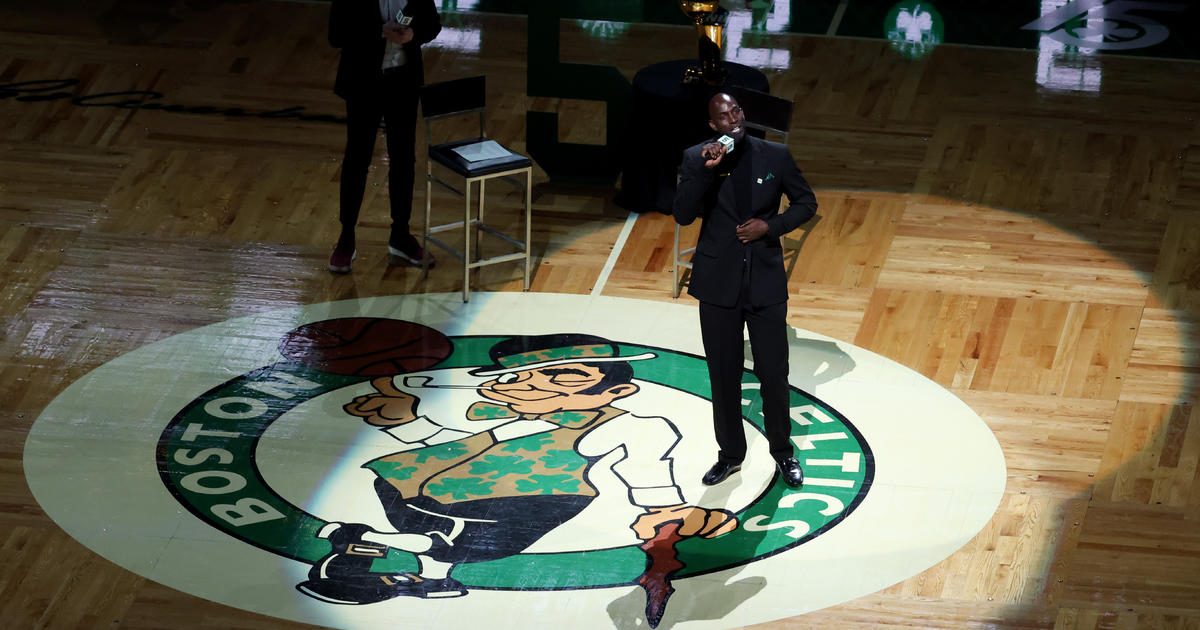 Boston Celtics players' retired number banners hang from rafters at News  Photo - Getty Images