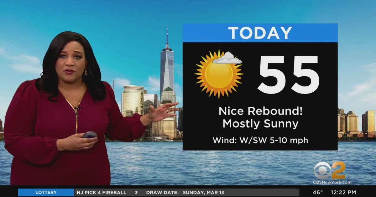 First Alert Weather: CBS2's 3/14 Monday afternoon update - CBS New York