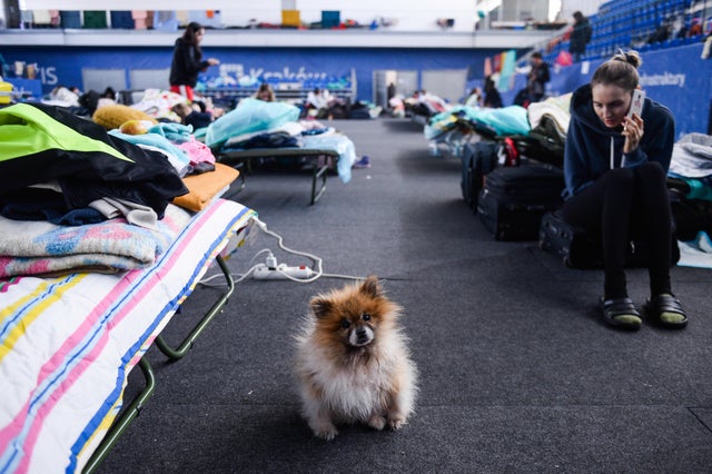 Temporary Shelters For Refugees From Ukraine In Krakow, Poland 
