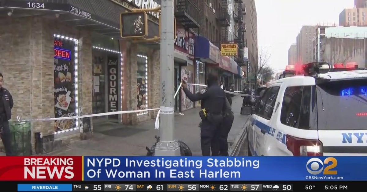 NYPD investigating stabbing of woman in East Harlem - CBS New York
