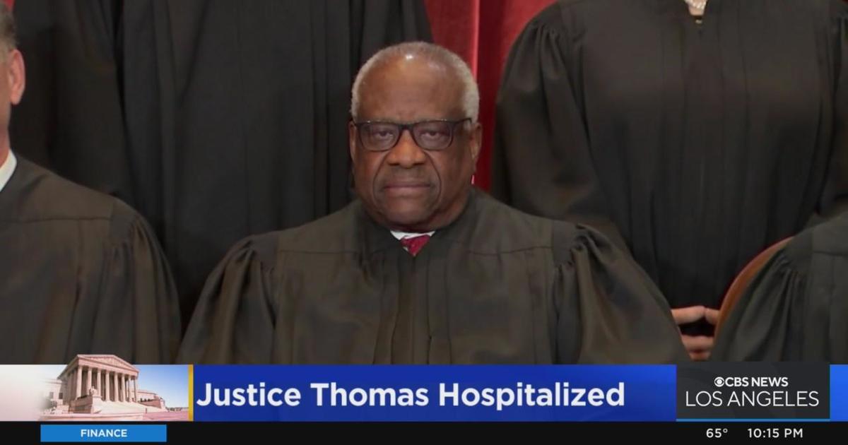 Supreme Court Justice Clarence Thomas Hospitalized Due To Undisclosed Infection Cbs Los Angeles 6557