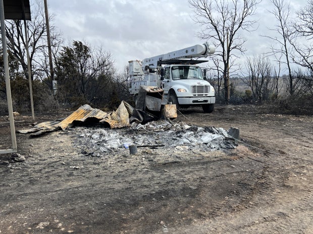 Big L fire damage along Hood and Erath County line 
