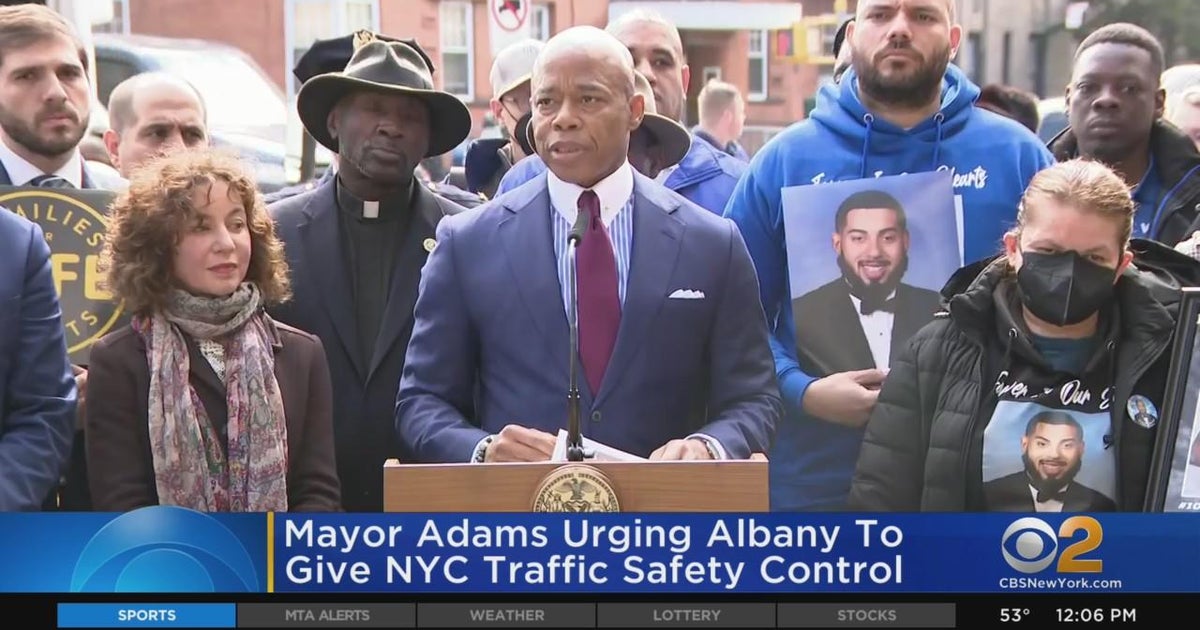 Adams wants local control of traffic laws - CBS New York