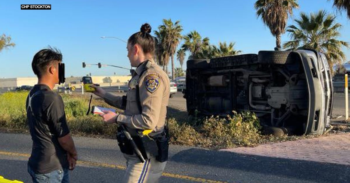 DUI Suspect Arrested After Flipping Vehicle In Stockton - CBS Sacramento