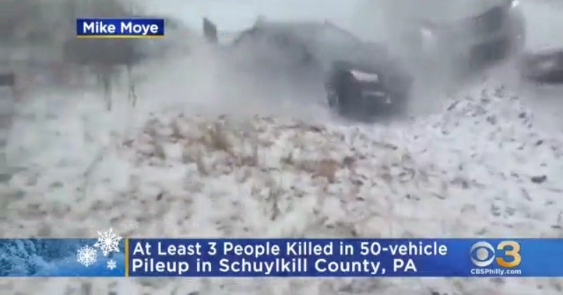At Least 3 Dead In Pileup Of Dozens Of Vehicles In Schuylkill County ...