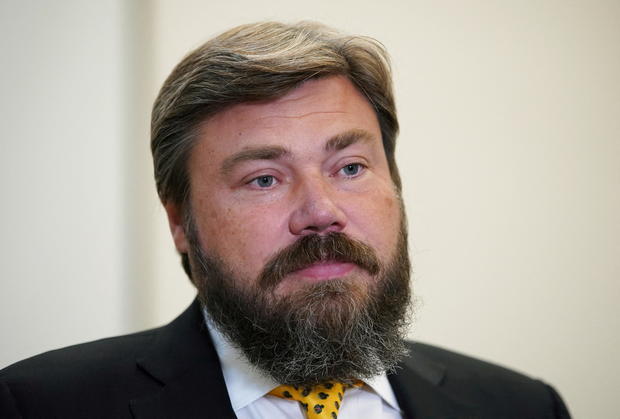 FILE PHOTO: Konstantin Malofeev, chairman of the board of directors of the Tsargrad media group, speaks during an interview with Reuters in Moscow 
