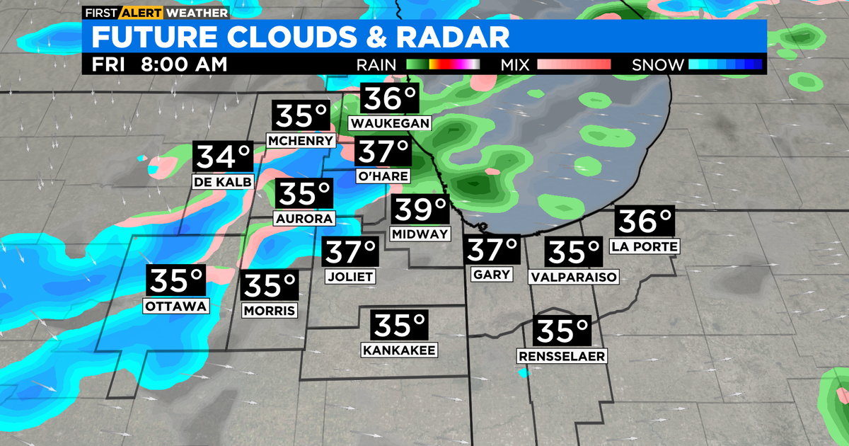 Chicago First Alert Weather: Rain mixed with snow for Friday - CBS Chicago