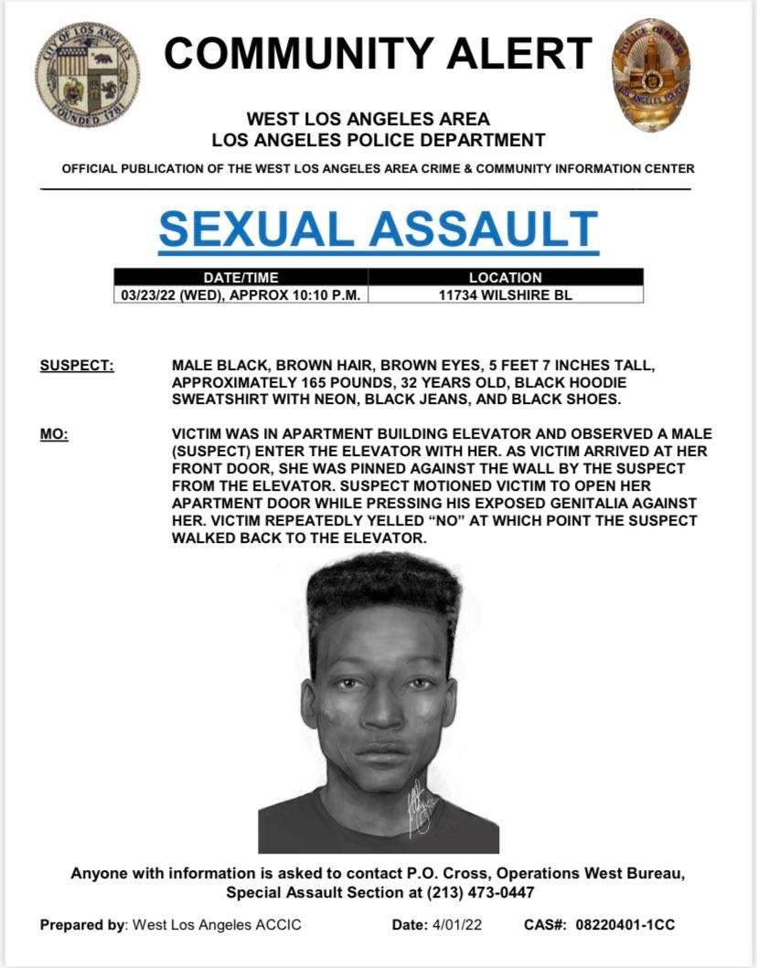 Police search for suspect wanted for sexual assault in West LA - CBS ...