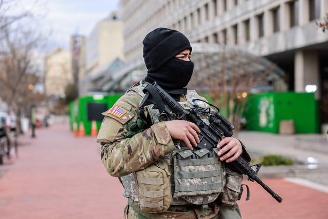 A member of the 116th Cavalry Brigade Combat Team 