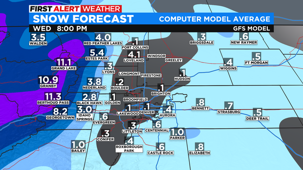 GFS FR Snow Decimal