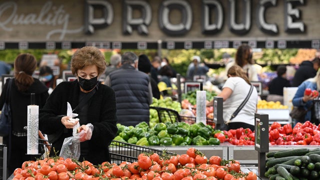 Produce department in grocery store 