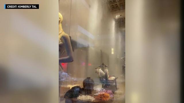 Anthropologie clothing store in Manhattan flooded after apparent sprinkler system malfunction 