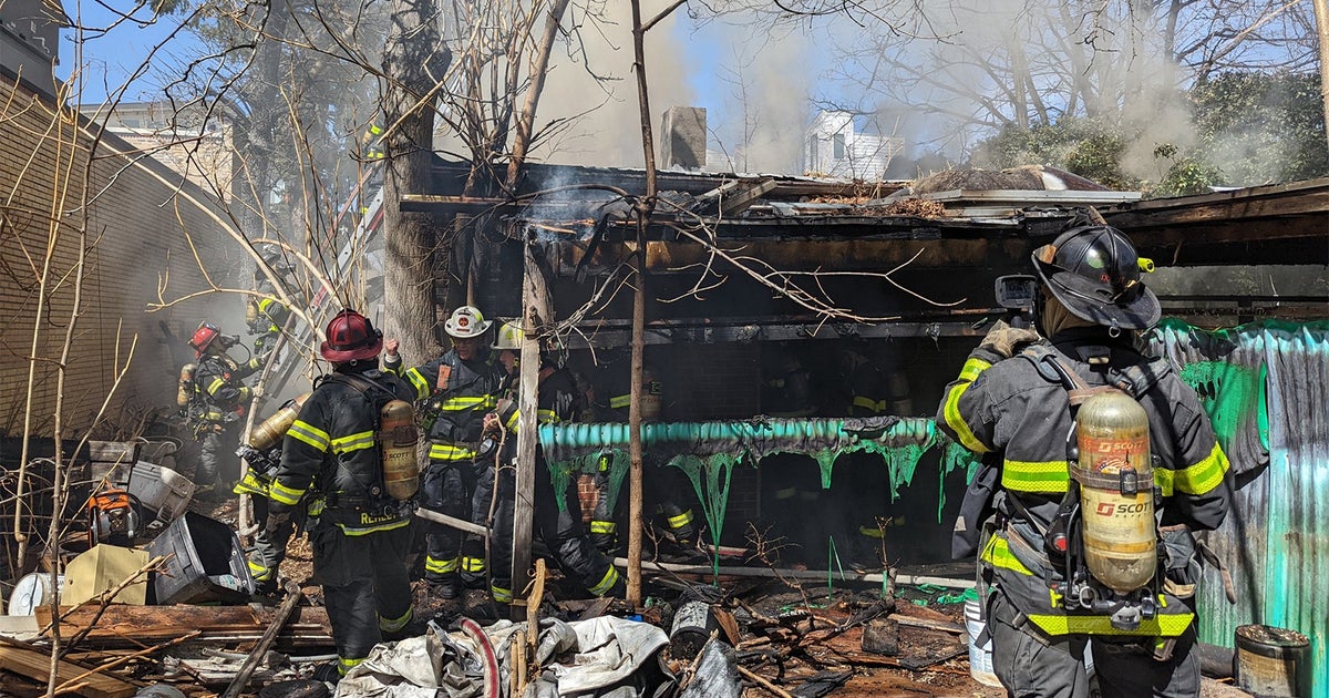 Fire Crews Rush To Extinguish House Fire Burning In Denver - CBS Colorado
