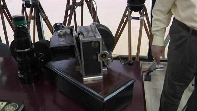 Antique Broadcast Film Reel Camera in Ma — Stock Photo © tobkatrina #2269156