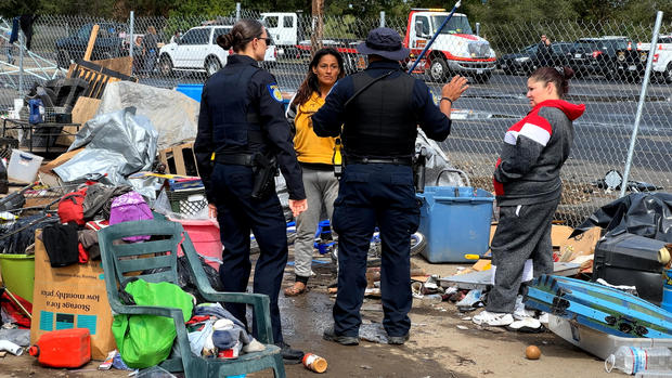 north sac cleanup homeless woman 