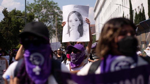 Protest following the death of Debanhi Escobar, in Mexico City 