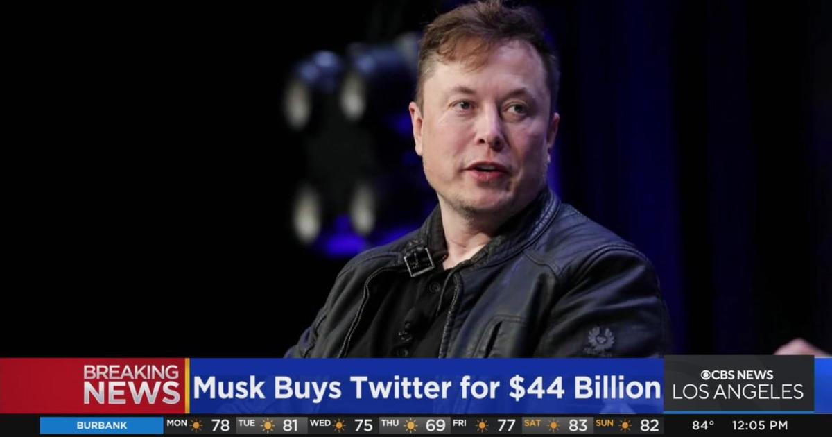 Elon Musk Buys Twitter For $44 Billion - CBS Los Angeles