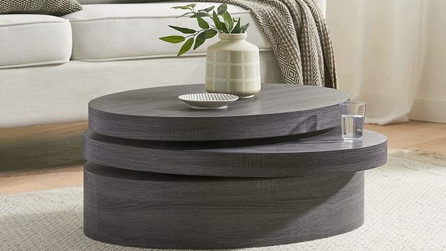 Christopher Knight Home Small Oval Mod Rotatable Coffee Table 