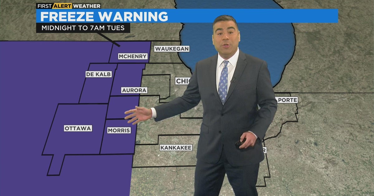 Chicago First Alert Weather: Freeze warnings for some overnight - CBS ...