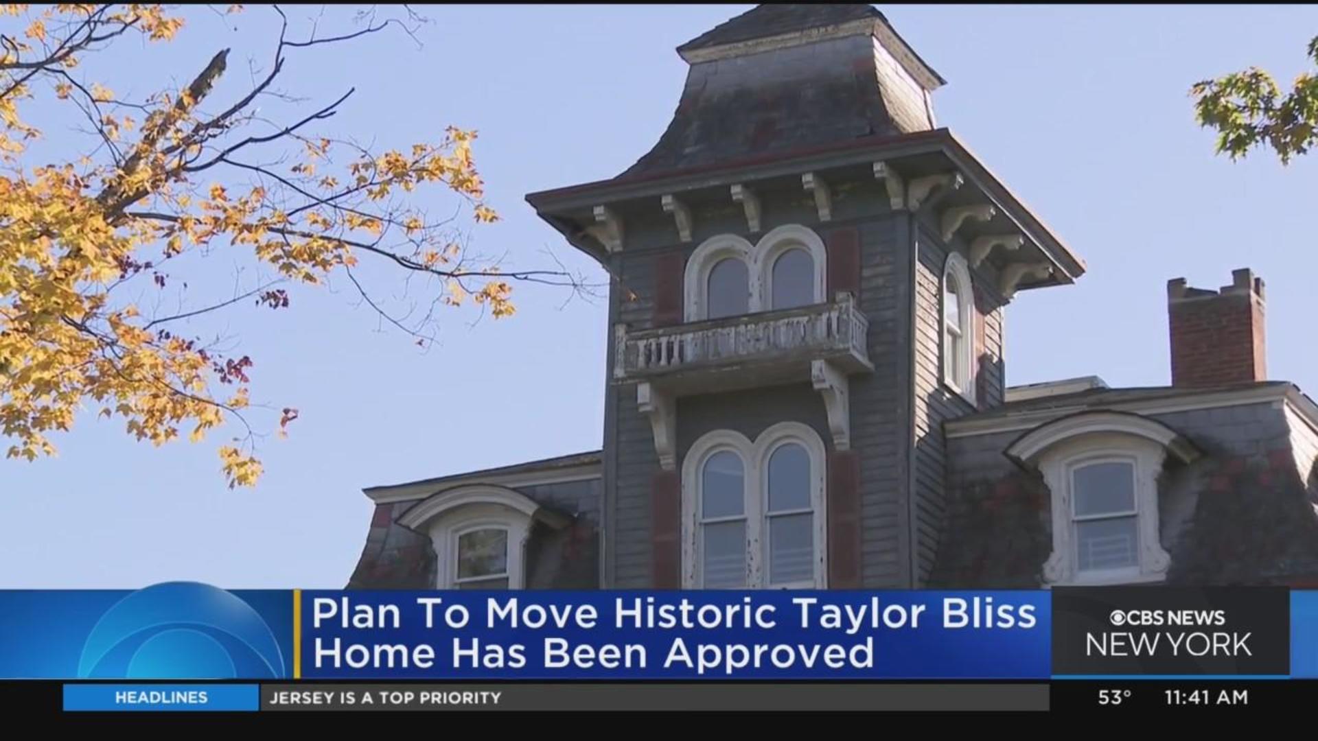 Historic Taylor Bliss home approved for move - CBS New York