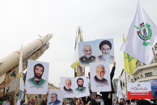 Iranians attend a rally marking the annual Quds Day, or Jerusalem Day, on the last Friday of the holy month of Ramadan in Tehran 