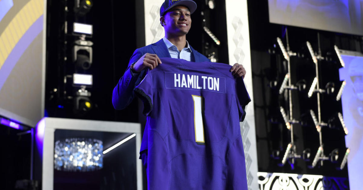 Ravens trade Brown, select Hamilton, Linderbaum in NFL draft