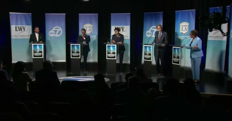 Top 5 LA mayoral candidates square off during debate - CBS Los Angeles