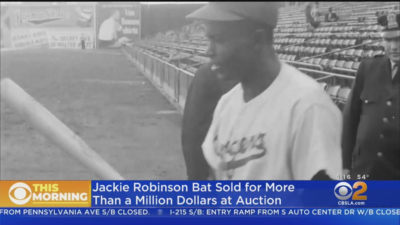 Jackie Robinson Single Signed Professional Model Game Bat