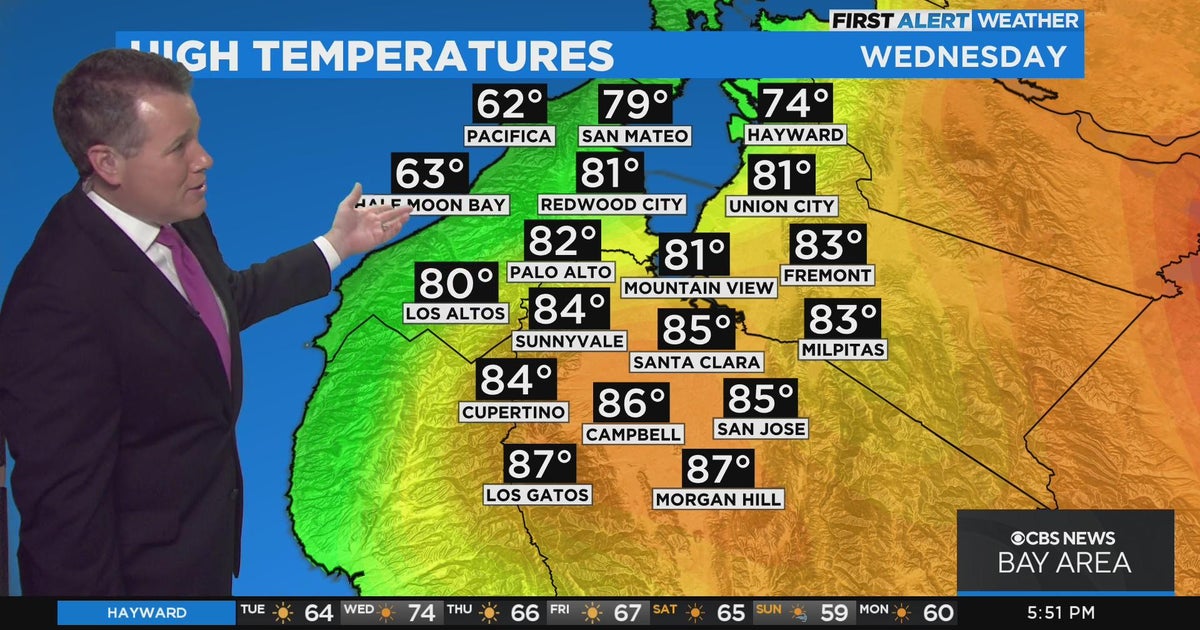 Tuesday evening First Alert weather forecast with Paul Heggen - CBS San ...