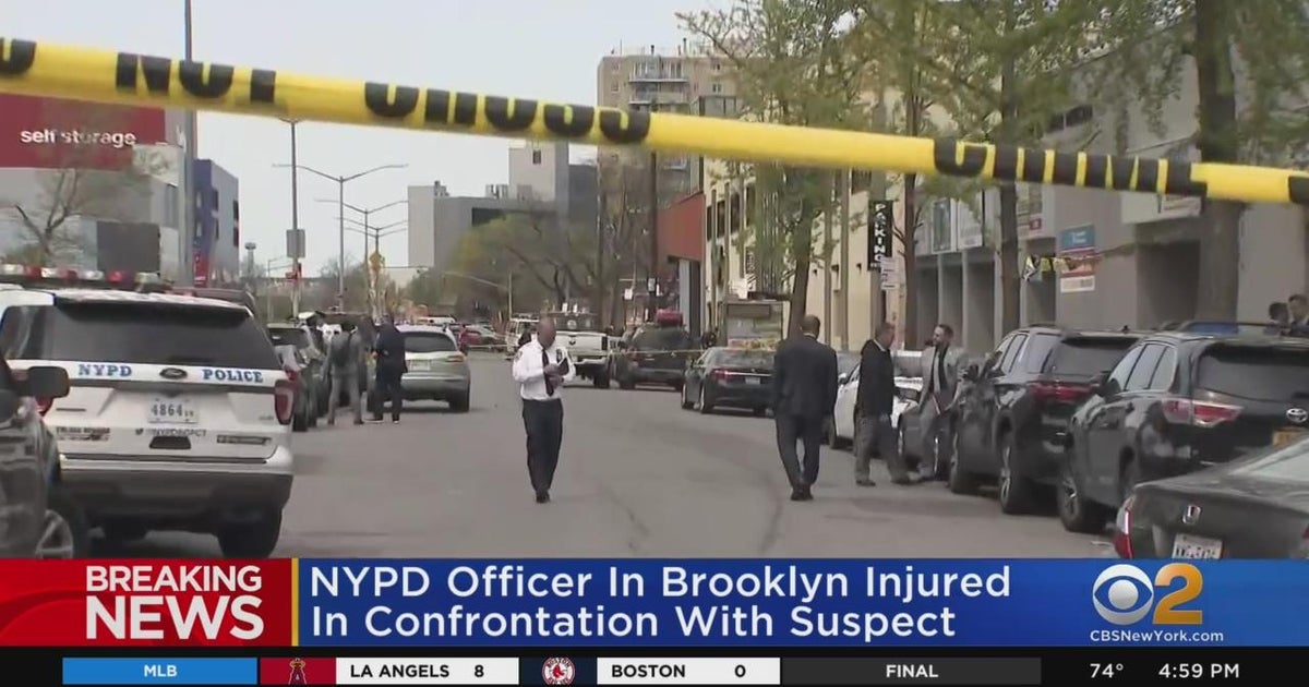 NYPD officer stabbed, suspect shot during Coney Island confrontation - CBS New York