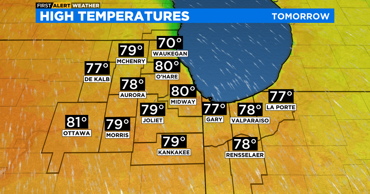 Chicago First Alert Weather: High temperatures move into 80s - CBS Chicago