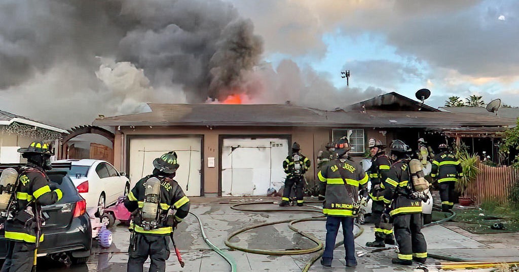 Raw Video 3alarm San Jose structure fire CBS San Francisco