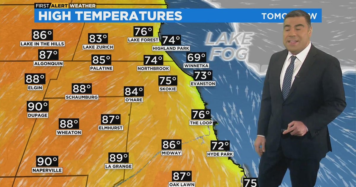 Chicago First Alert Weather: Hot again Wednesday, cooler lakeside - CBS ...