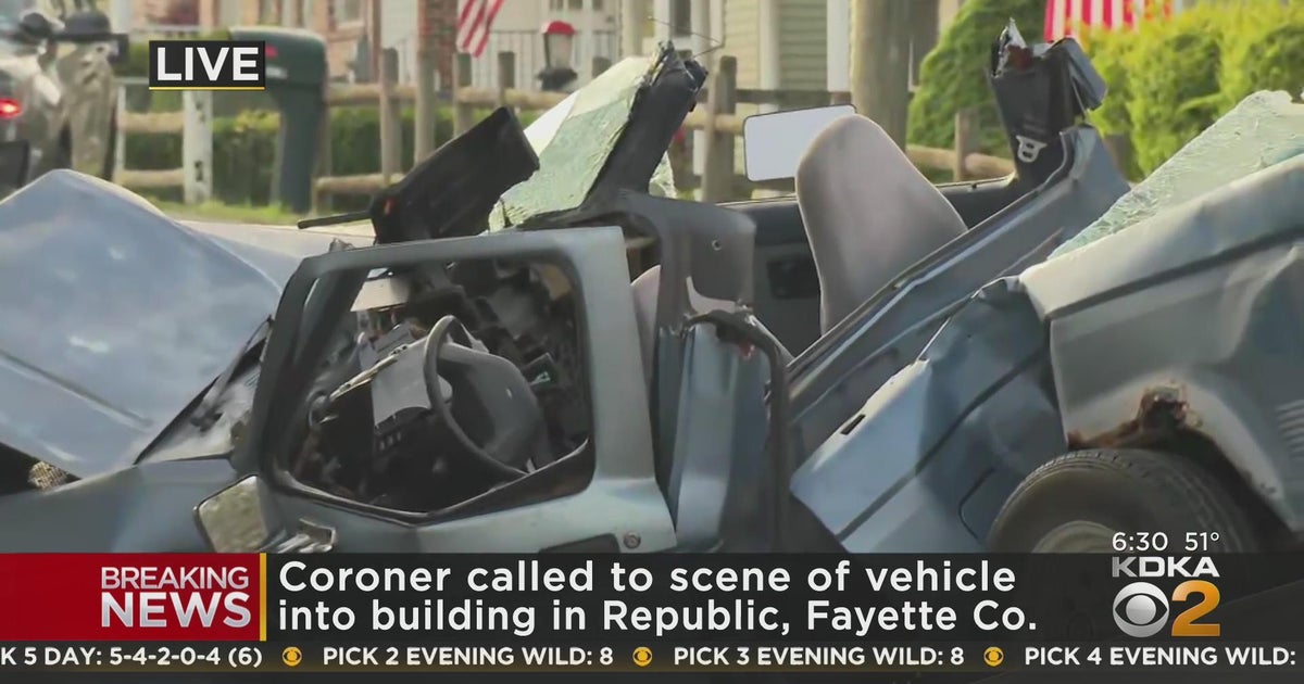 One person killed in crash in Fayette County - CBS Pittsburgh