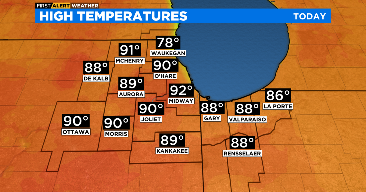 Chicago First Alert Weather Temperatures near 90 degrees CBS Chicago