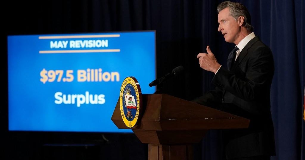 Newsom announces record California budget surplus of 97.5 billion
